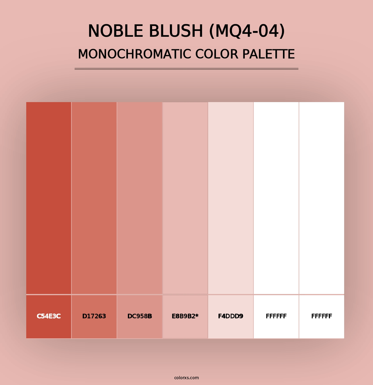 Noble Blush (MQ4-04) - Monochromatic Color Palette