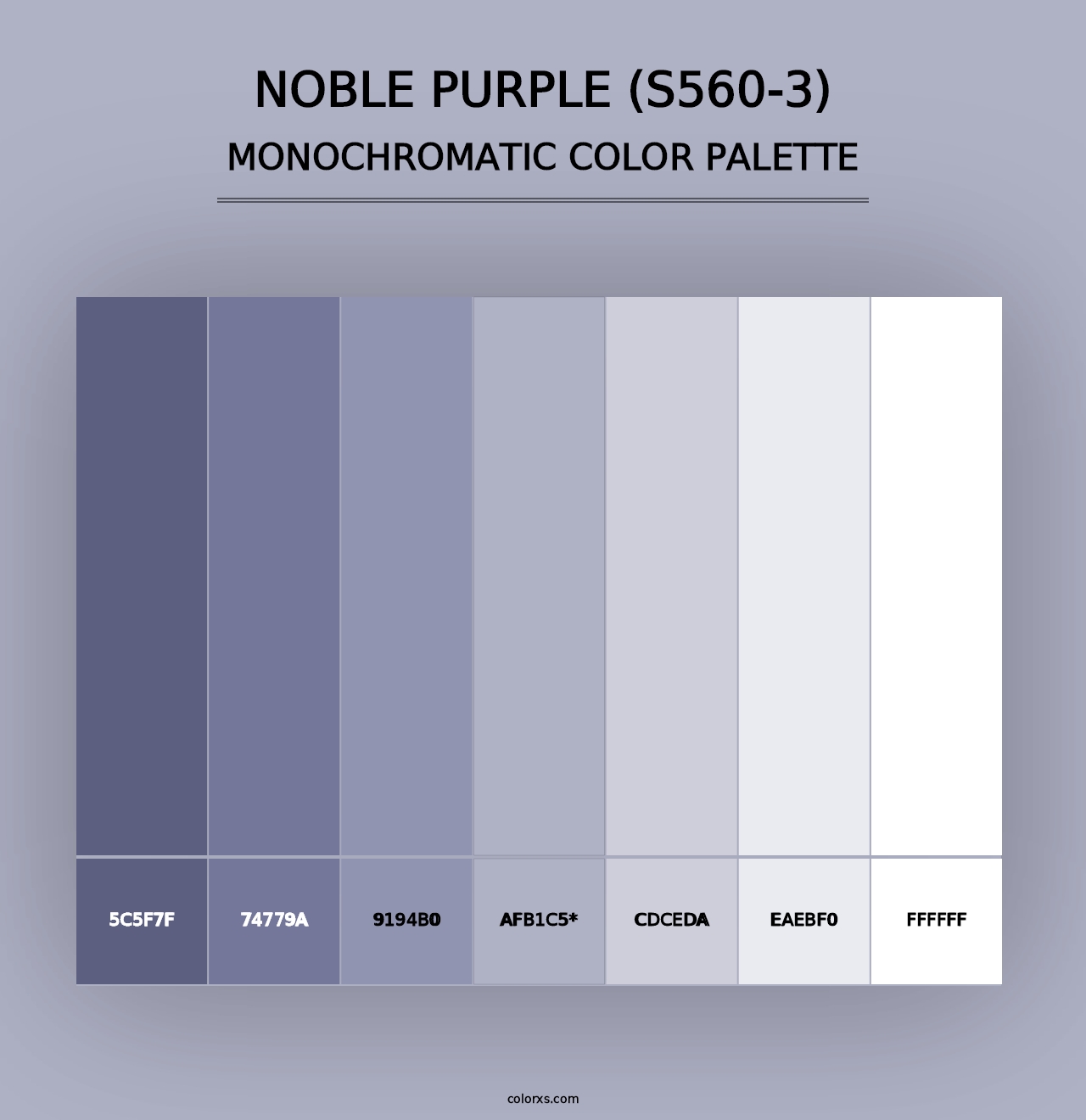 Noble Purple (S560-3) - Monochromatic Color Palette