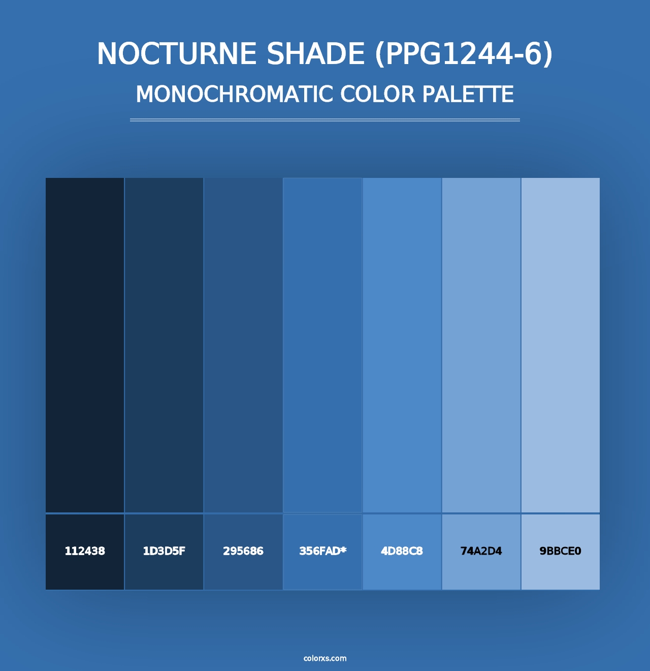 Nocturne Shade (PPG1244-6) - Monochromatic Color Palette