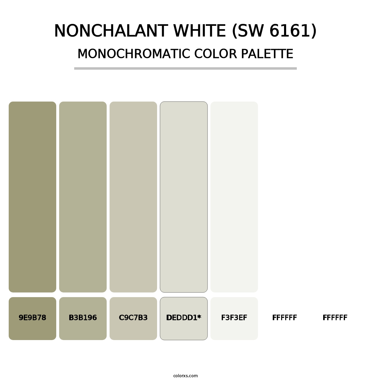 Nonchalant White (SW 6161) - Monochromatic Color Palette