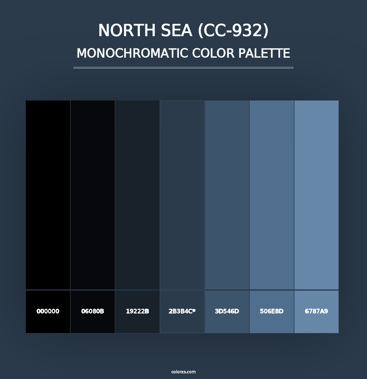 North Sea (CC-932) - Monochromatic Color Palette