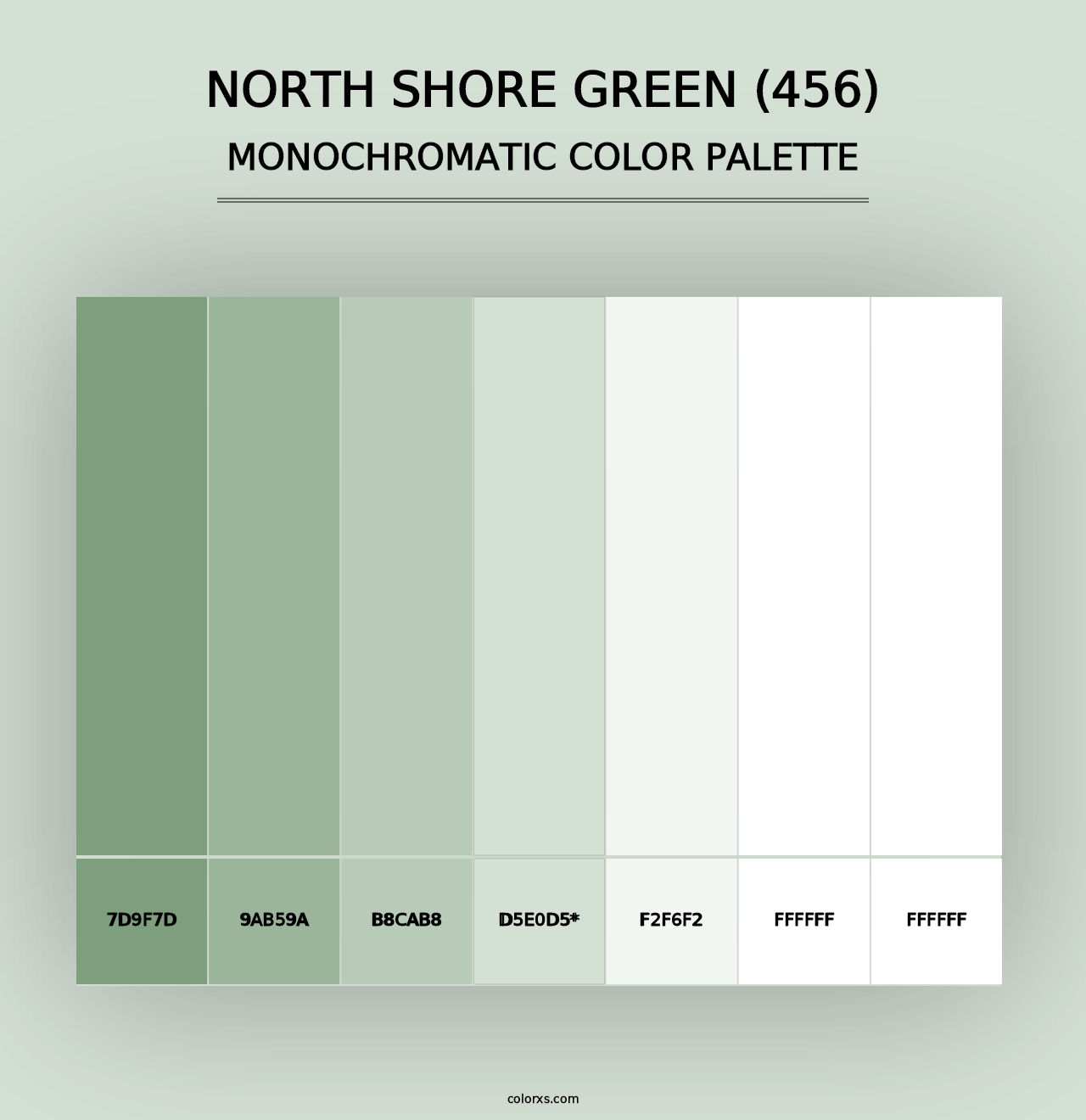 North Shore Green (456) - Monochromatic Color Palette