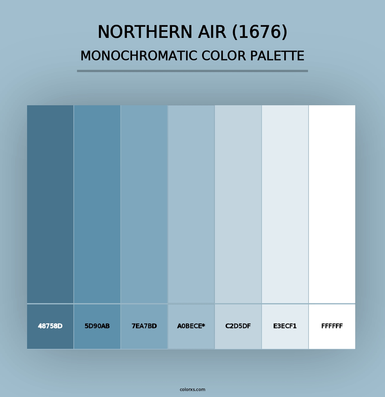 Northern Air (1676) - Monochromatic Color Palette