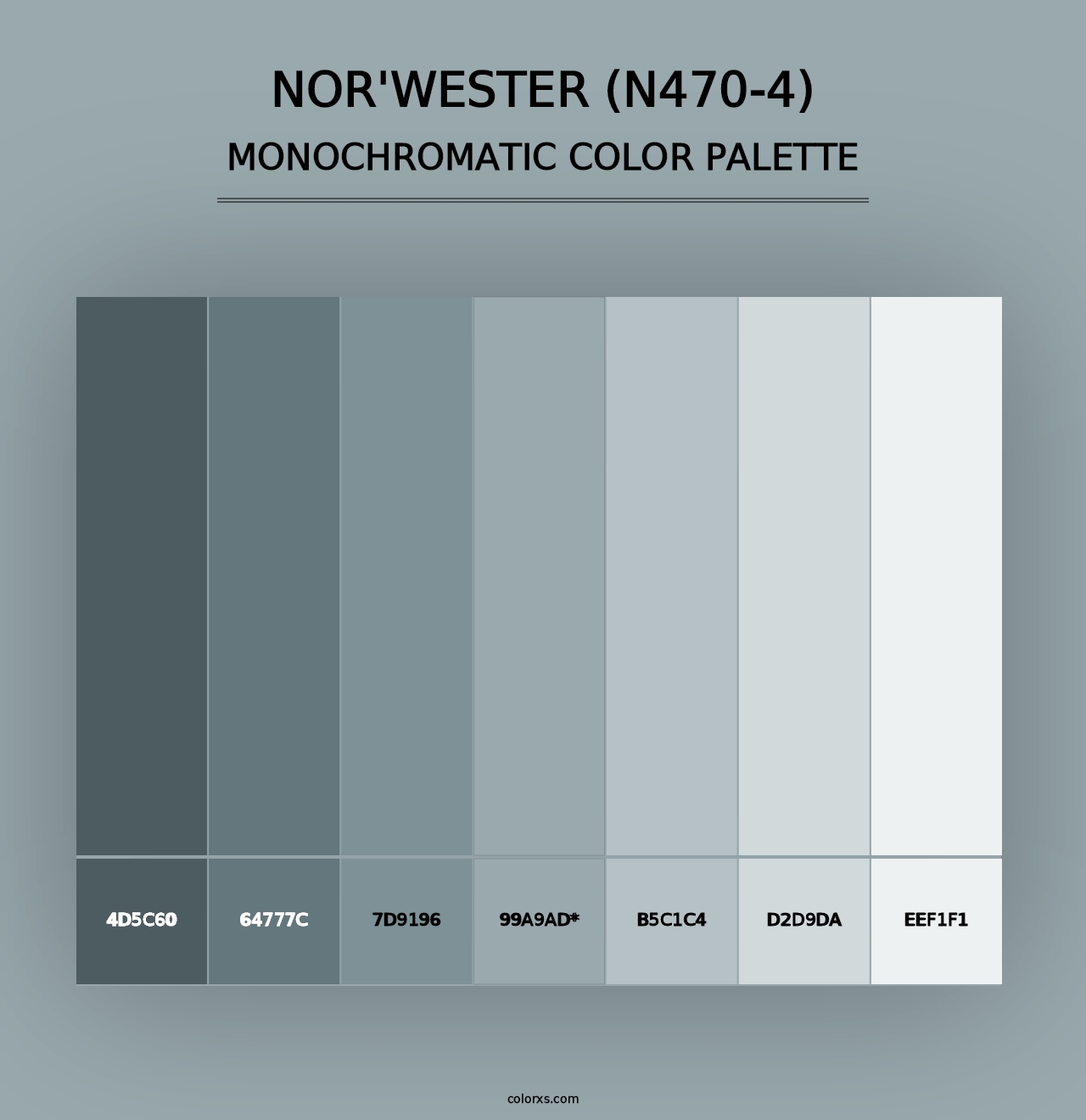 Nor'Wester (N470-4) - Monochromatic Color Palette