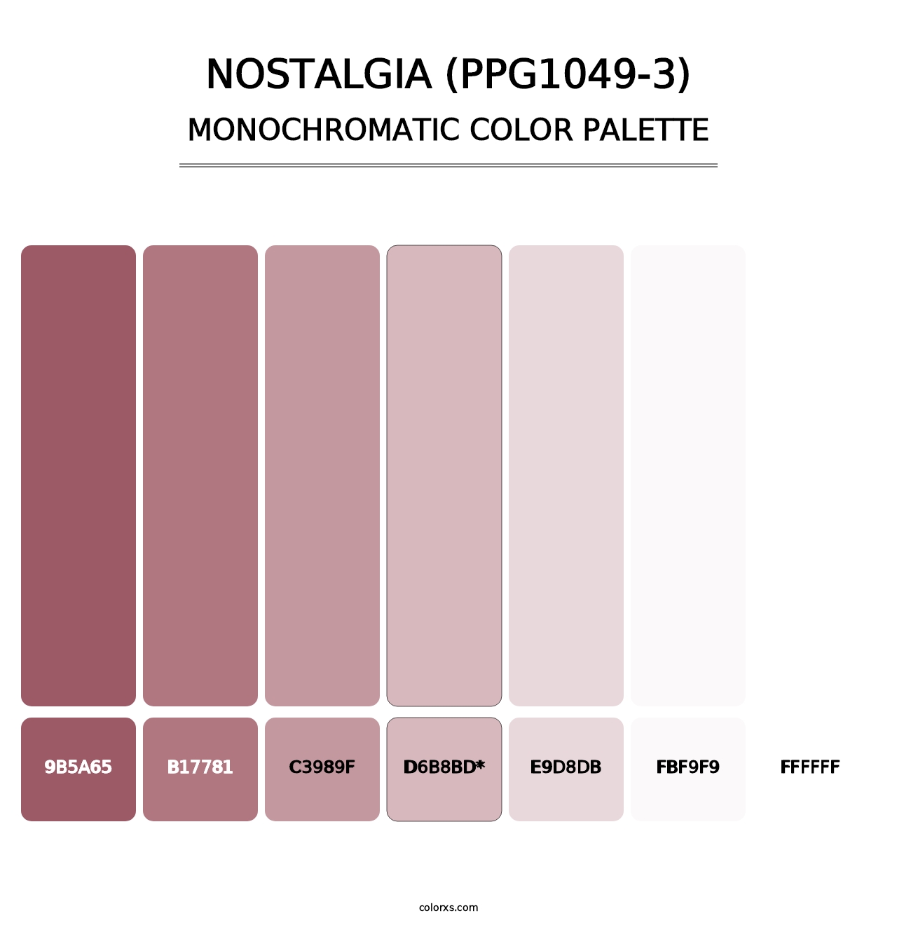 Nostalgia (PPG1049-3) - Monochromatic Color Palette