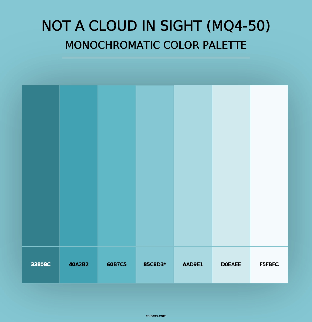 Not A Cloud In Sight (MQ4-50) - Monochromatic Color Palette