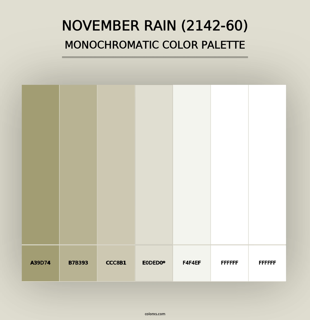 November Rain (2142-60) - Monochromatic Color Palette