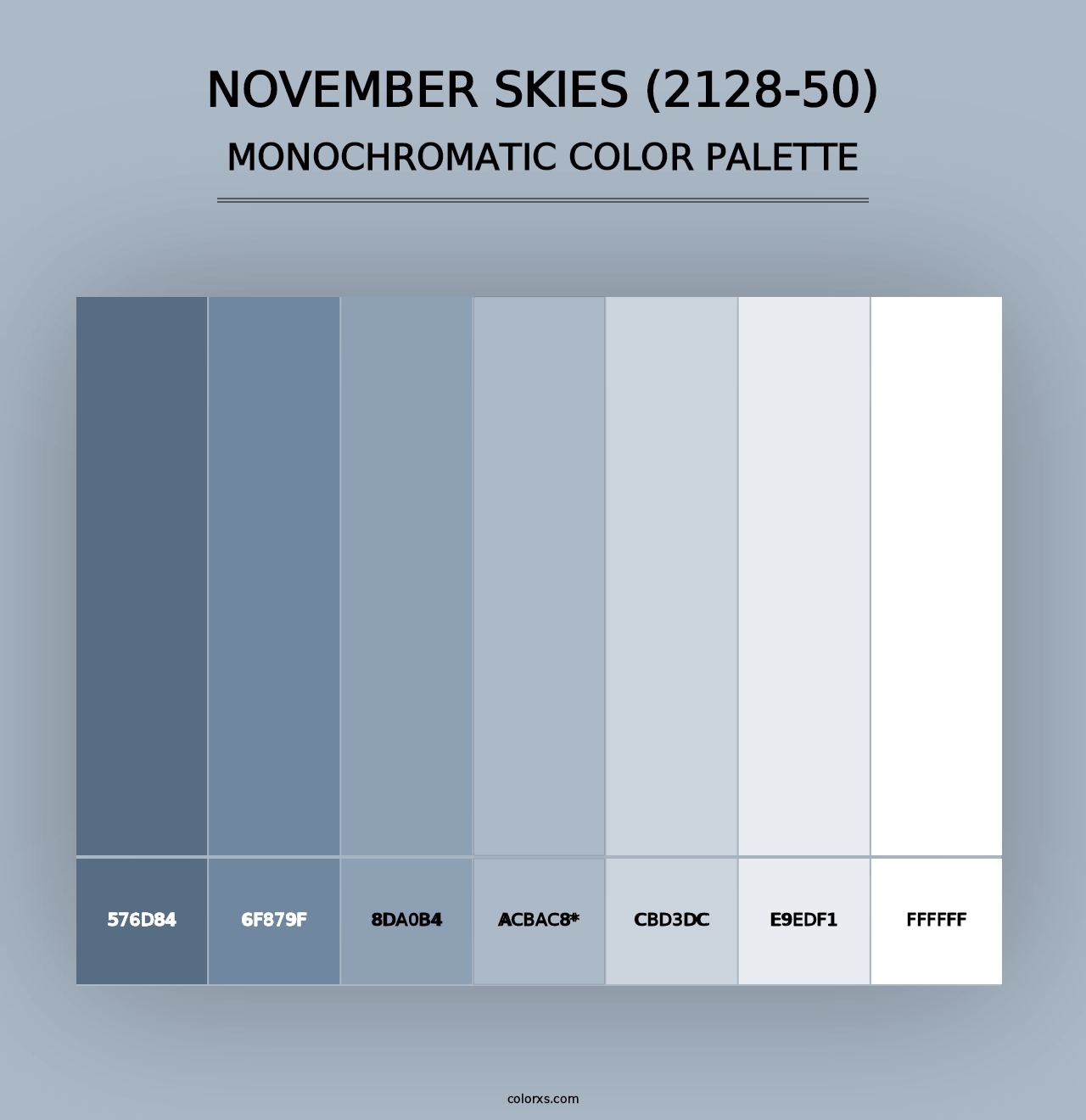 November Skies (2128-50) - Monochromatic Color Palette