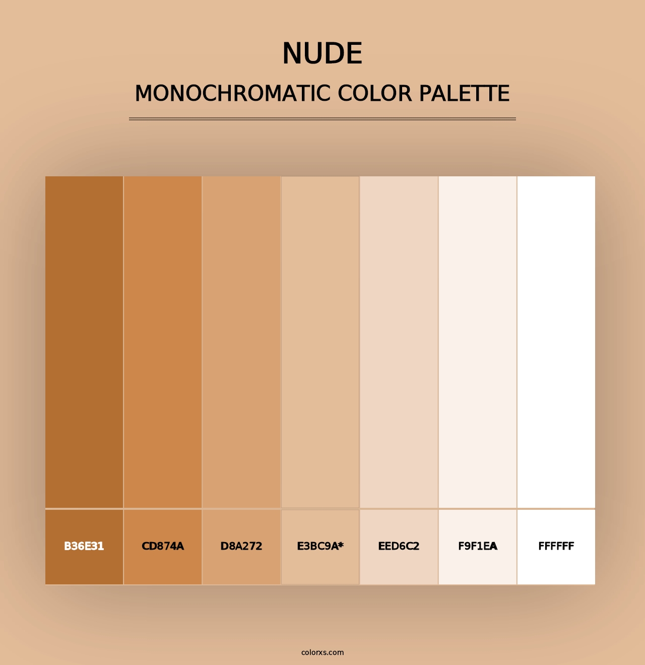 Nude - Monochromatic Color Palette