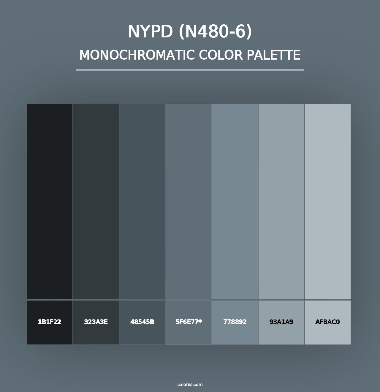 Nypd (N480-6) - Monochromatic Color Palette