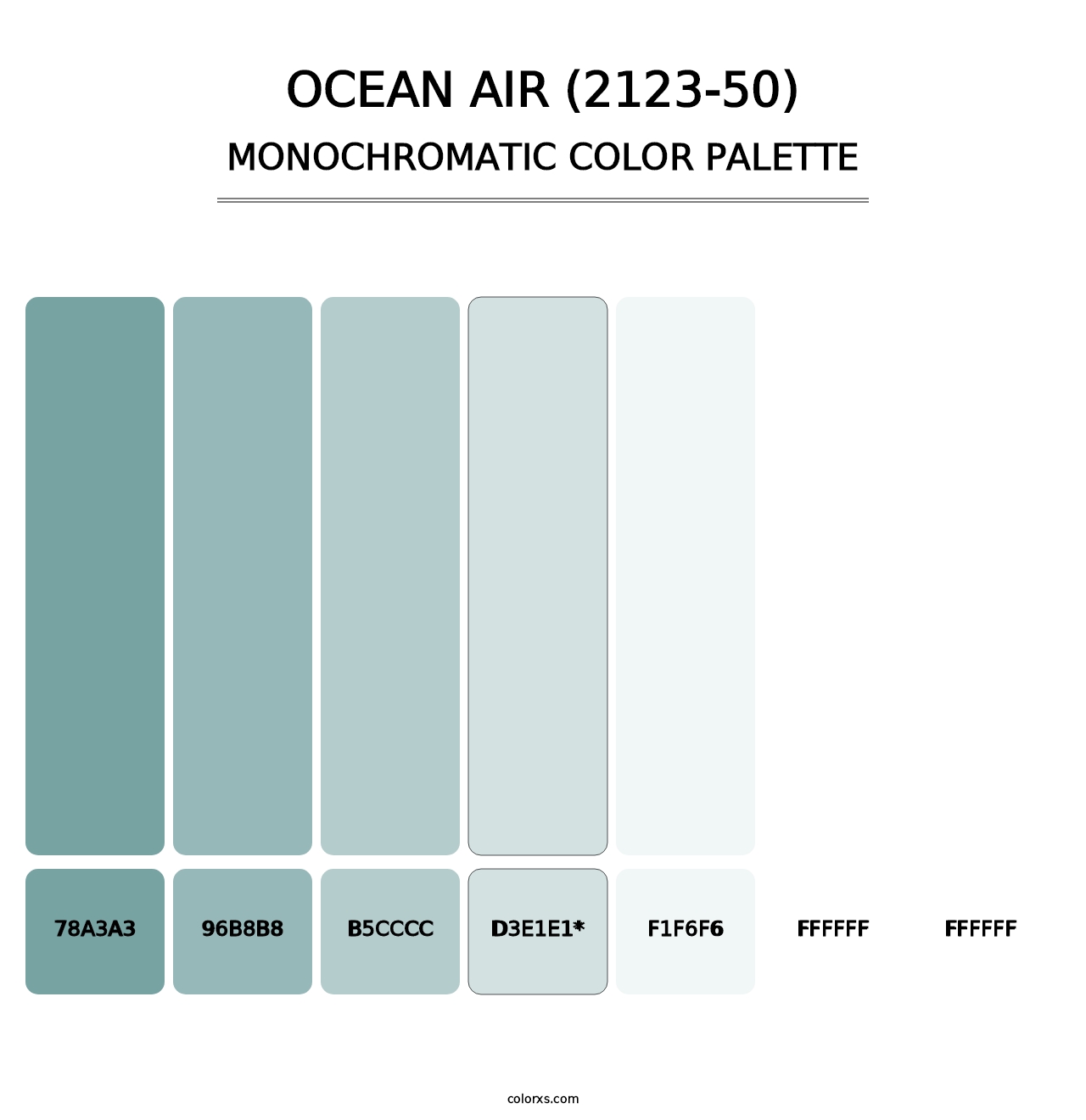 Ocean Air (2123-50) - Monochromatic Color Palette