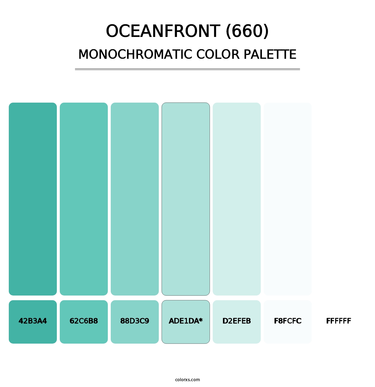 Oceanfront (660) - Monochromatic Color Palette