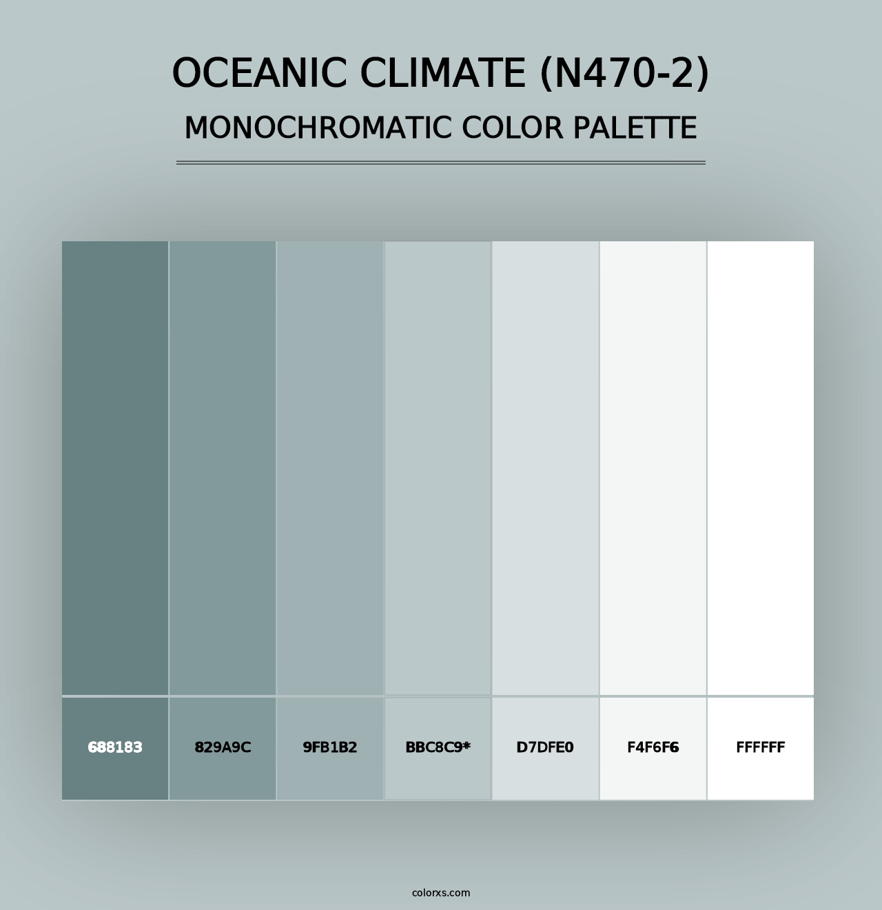 Oceanic Climate (N470-2) - Monochromatic Color Palette