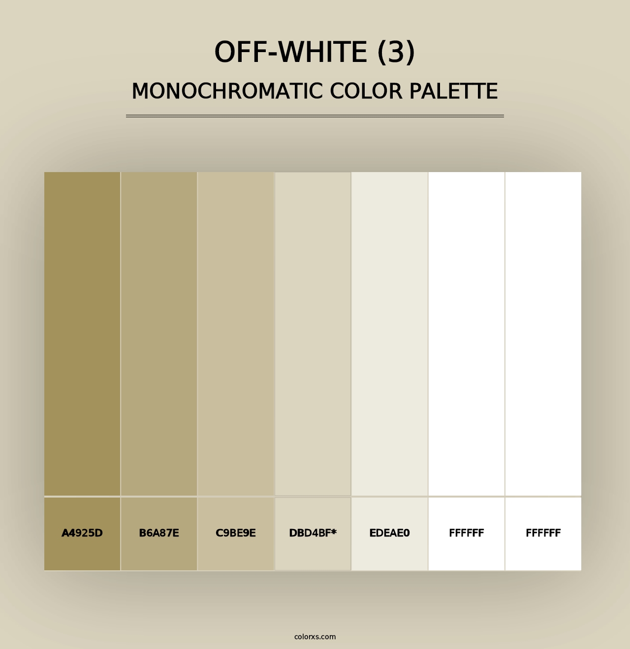 Off-White (3) - Monochromatic Color Palette