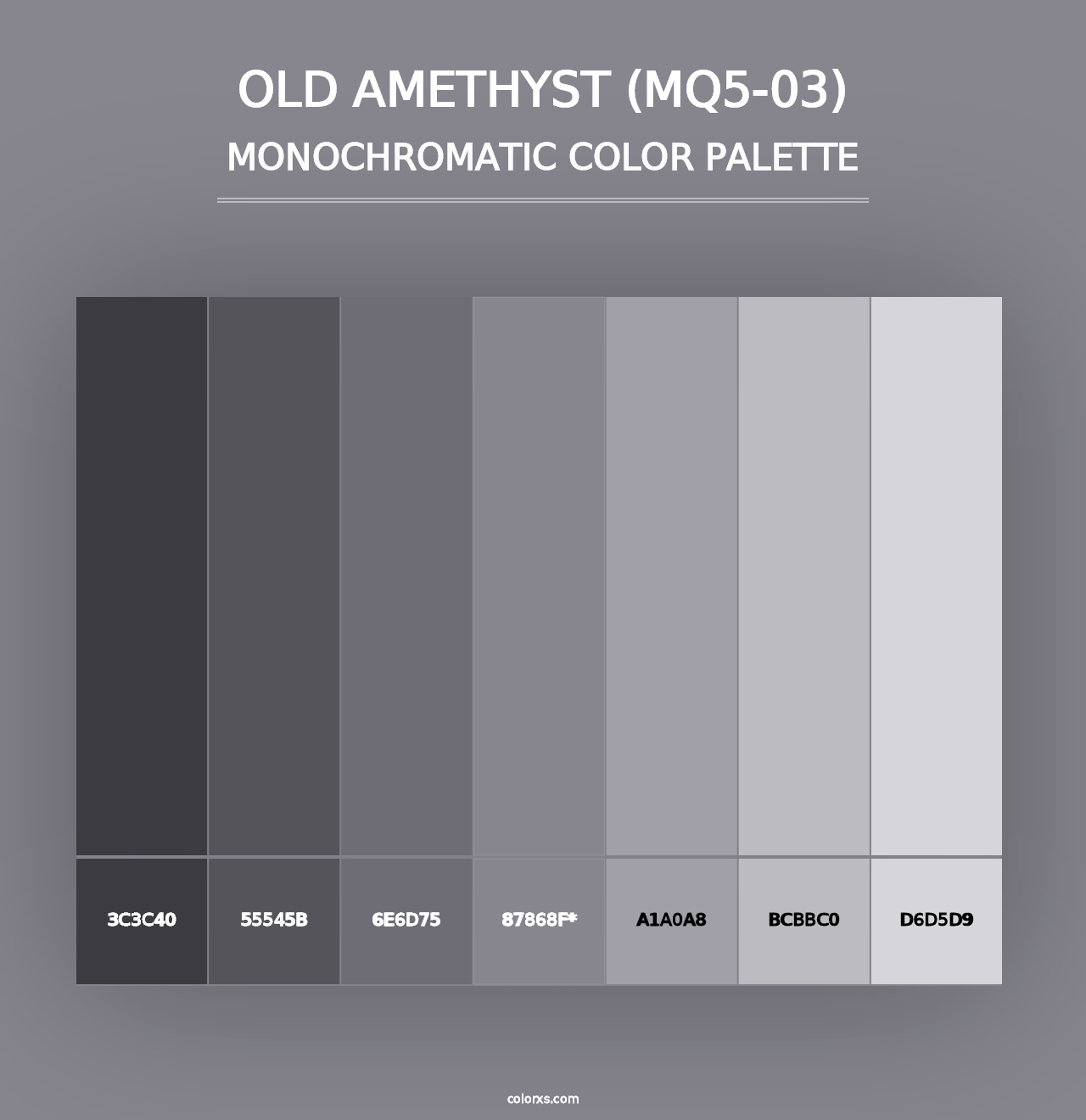 Old Amethyst (MQ5-03) - Monochromatic Color Palette