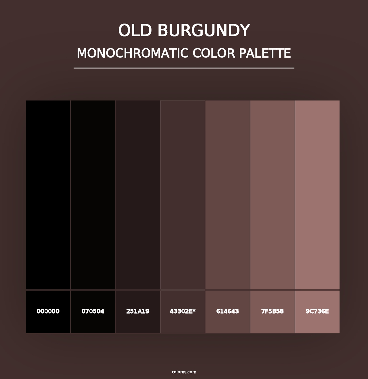 Old Burgundy - Monochromatic Color Palette