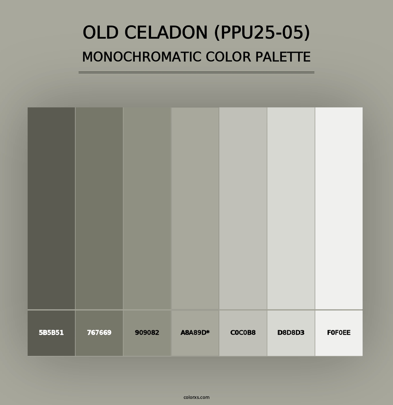 Old Celadon (PPU25-05) - Monochromatic Color Palette