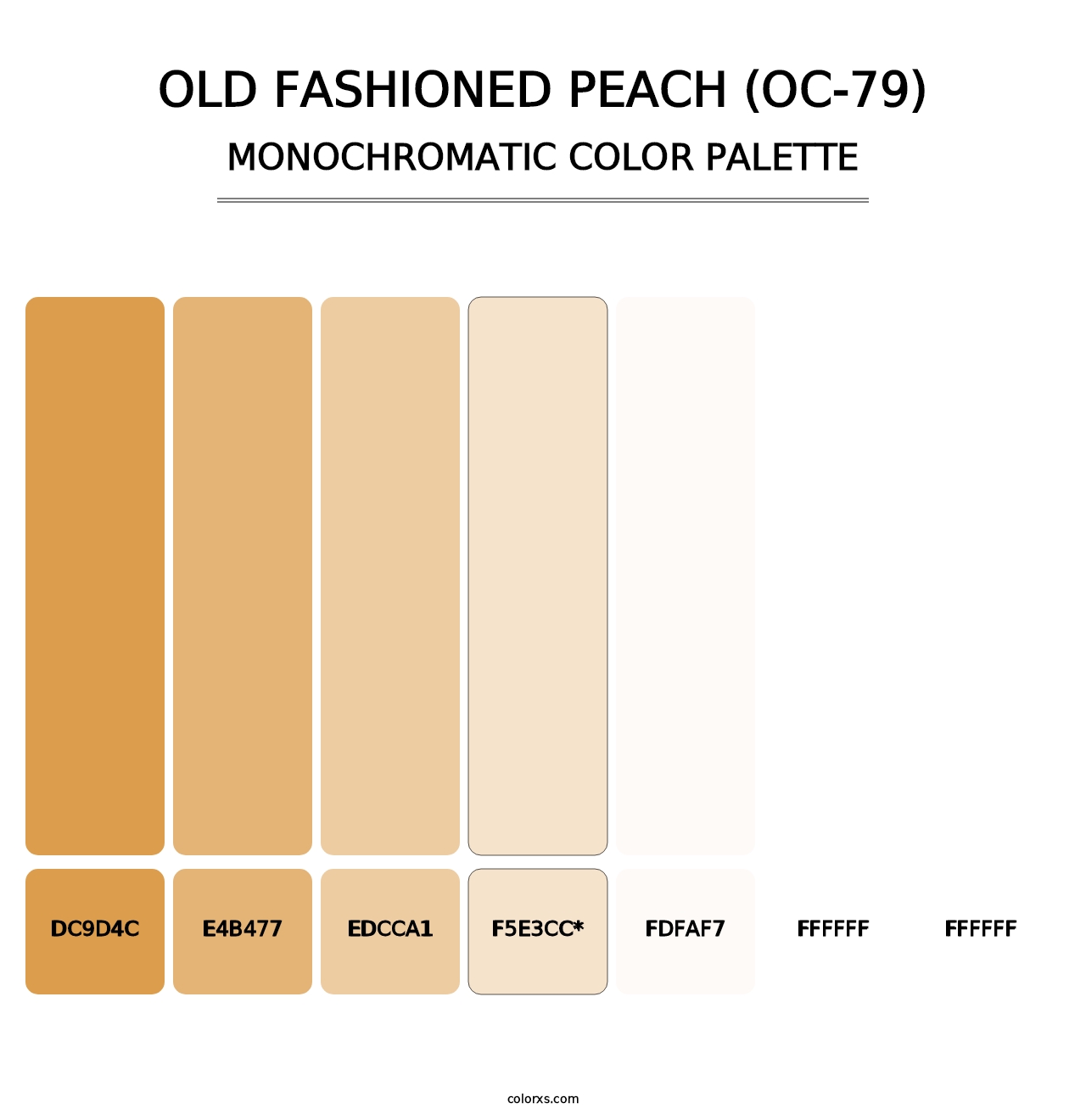 Old Fashioned Peach (OC-79) - Monochromatic Color Palette