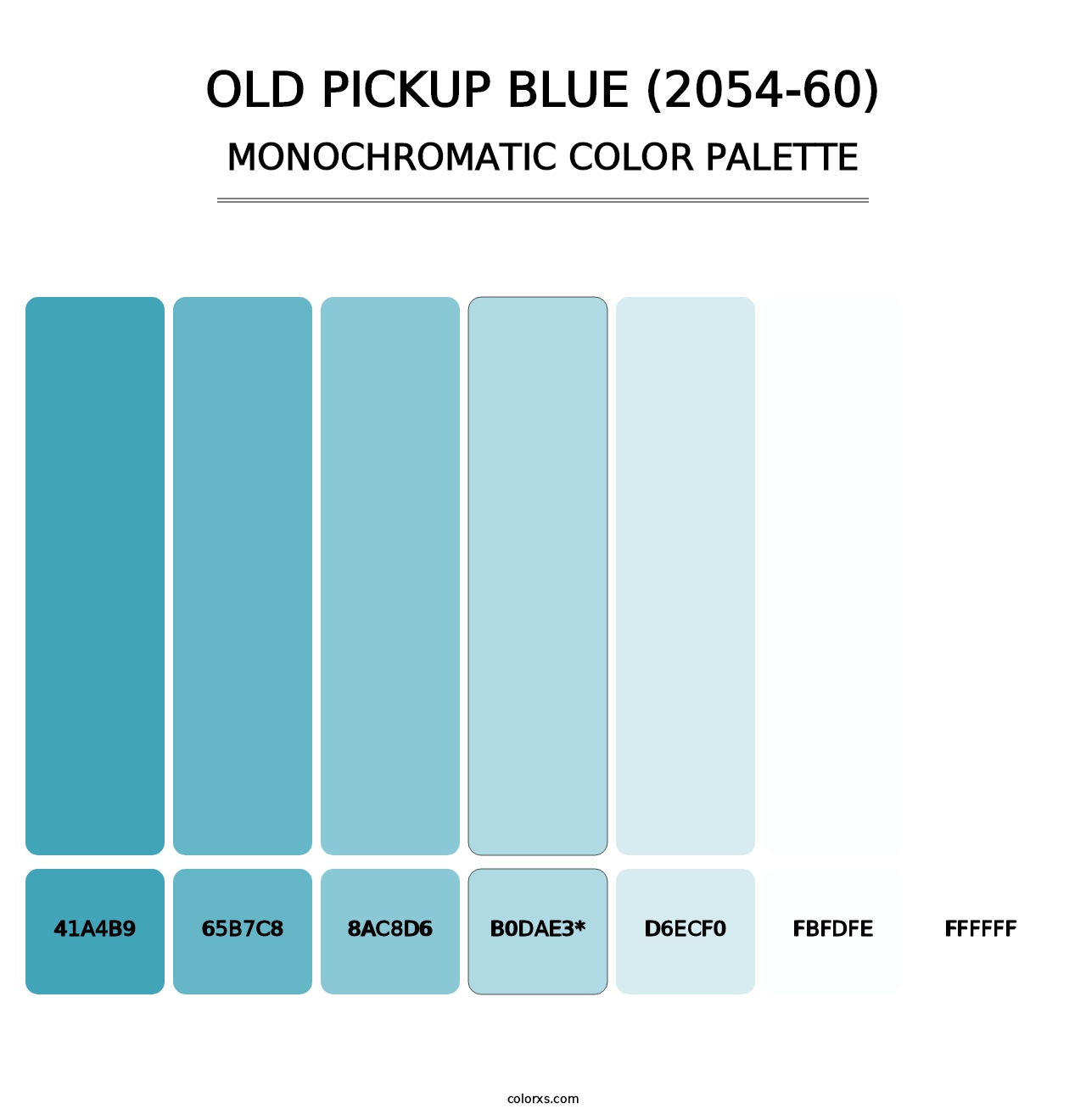 Old Pickup Blue (2054-60) - Monochromatic Color Palette