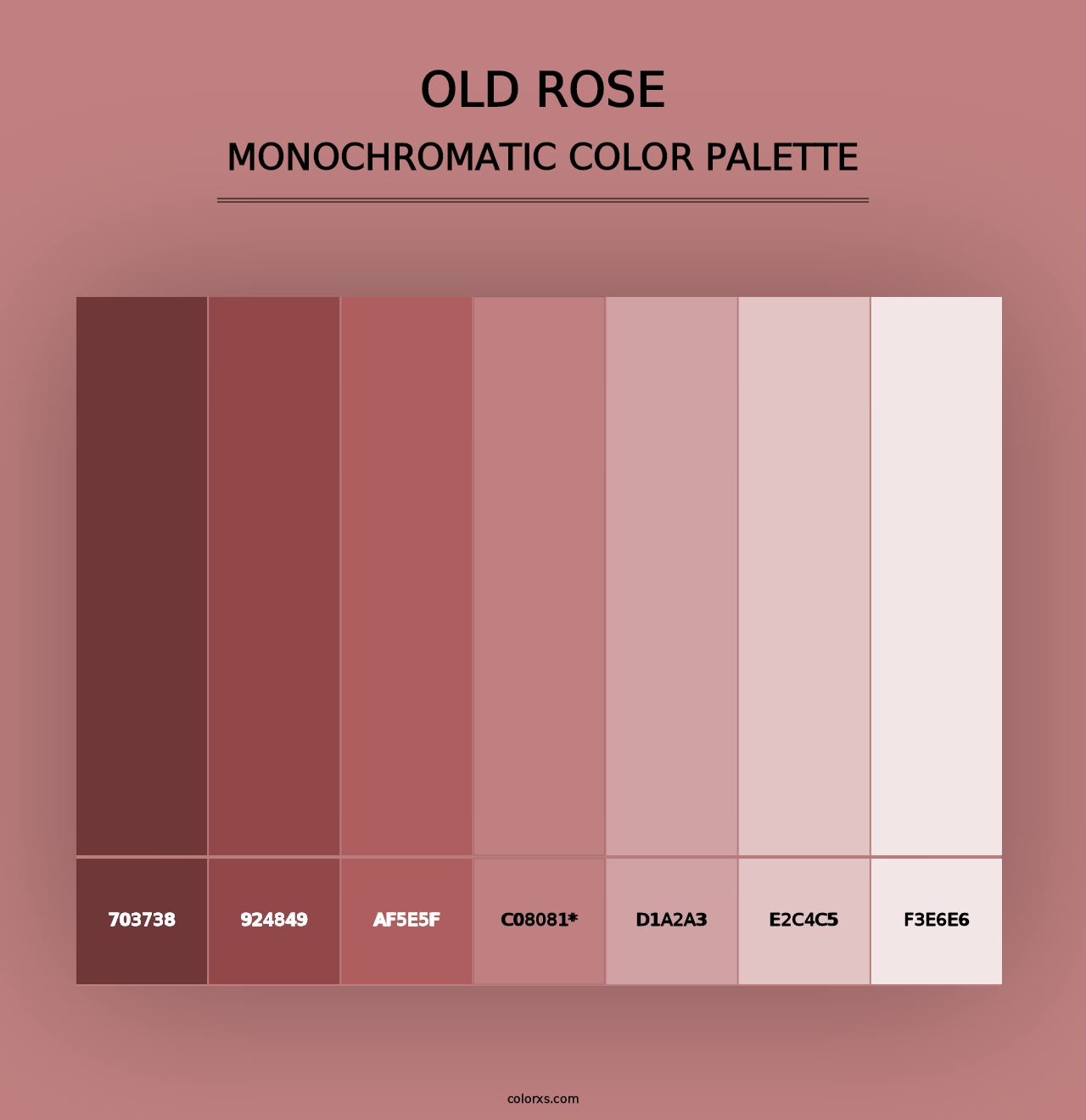 Old Rose - Monochromatic Color Palette