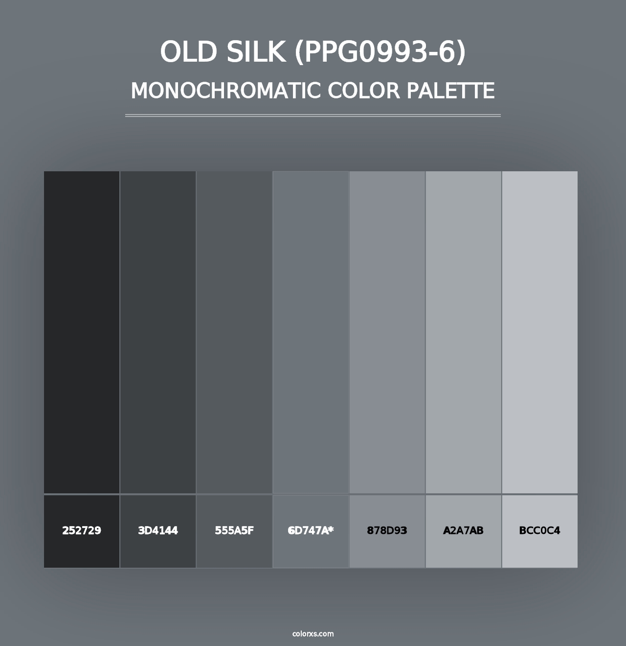 Old Silk (PPG0993-6) - Monochromatic Color Palette