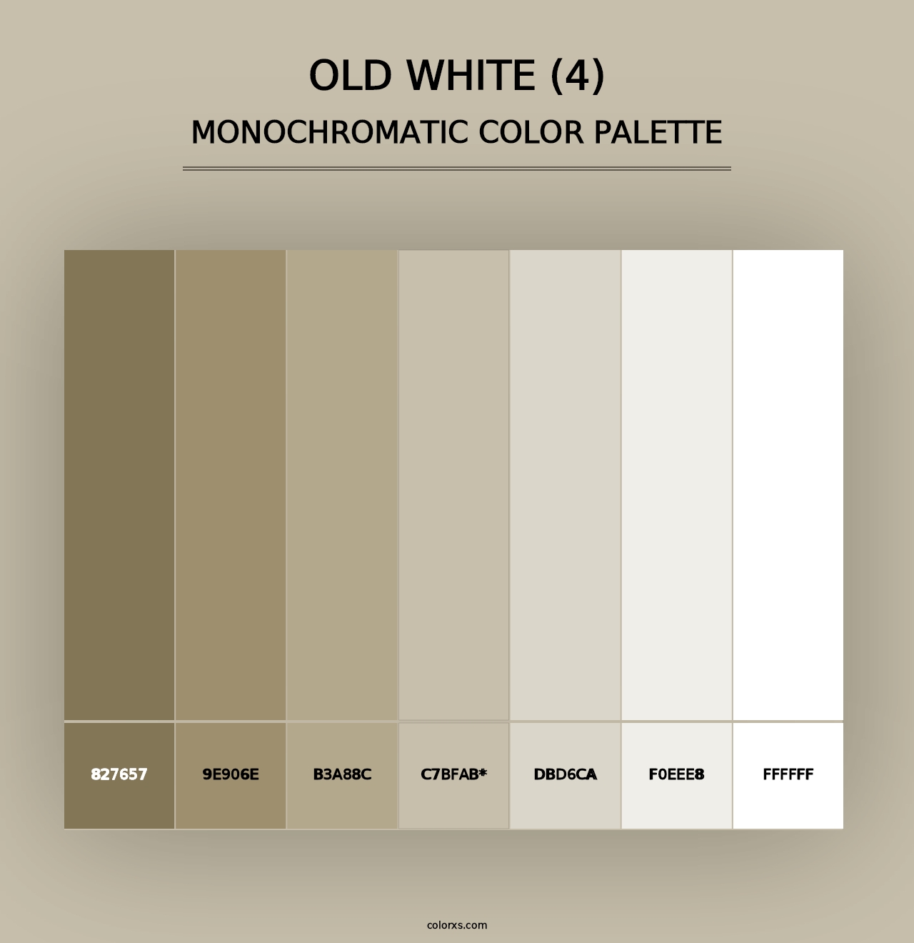 Old White (4) - Monochromatic Color Palette