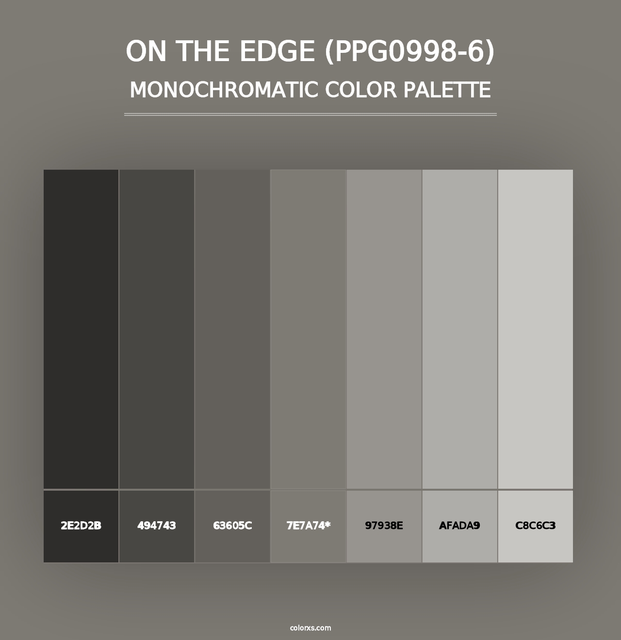 On The Edge (PPG0998-6) - Monochromatic Color Palette