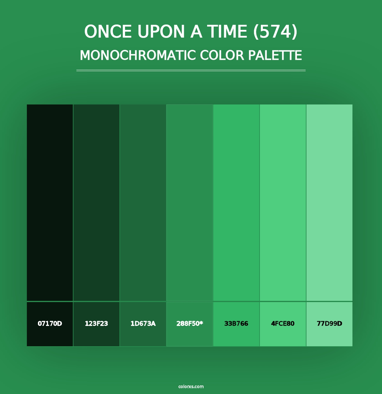 Once Upon a Time (574) - Monochromatic Color Palette