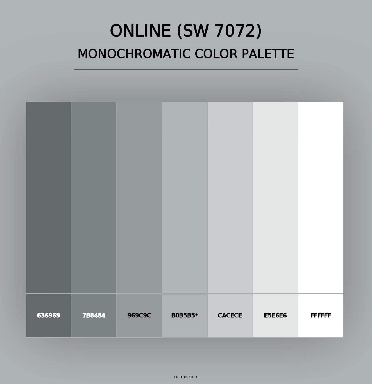 Online (SW 7072) - Monochromatic Color Palette