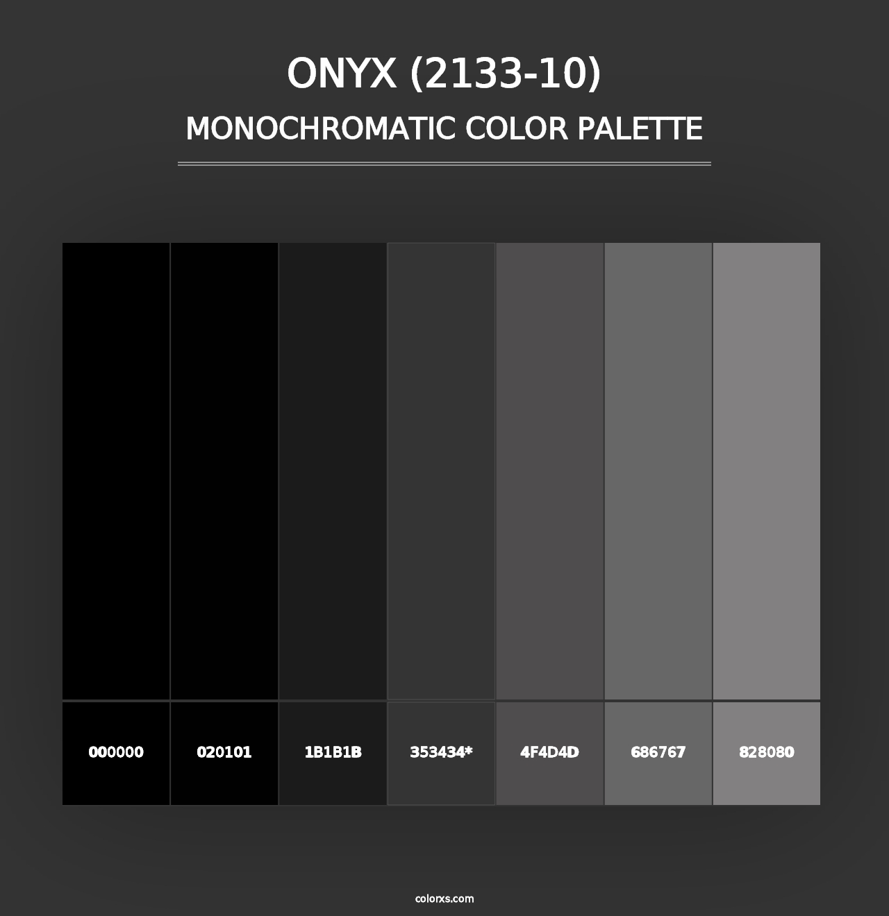 Onyx (2133-10) - Monochromatic Color Palette