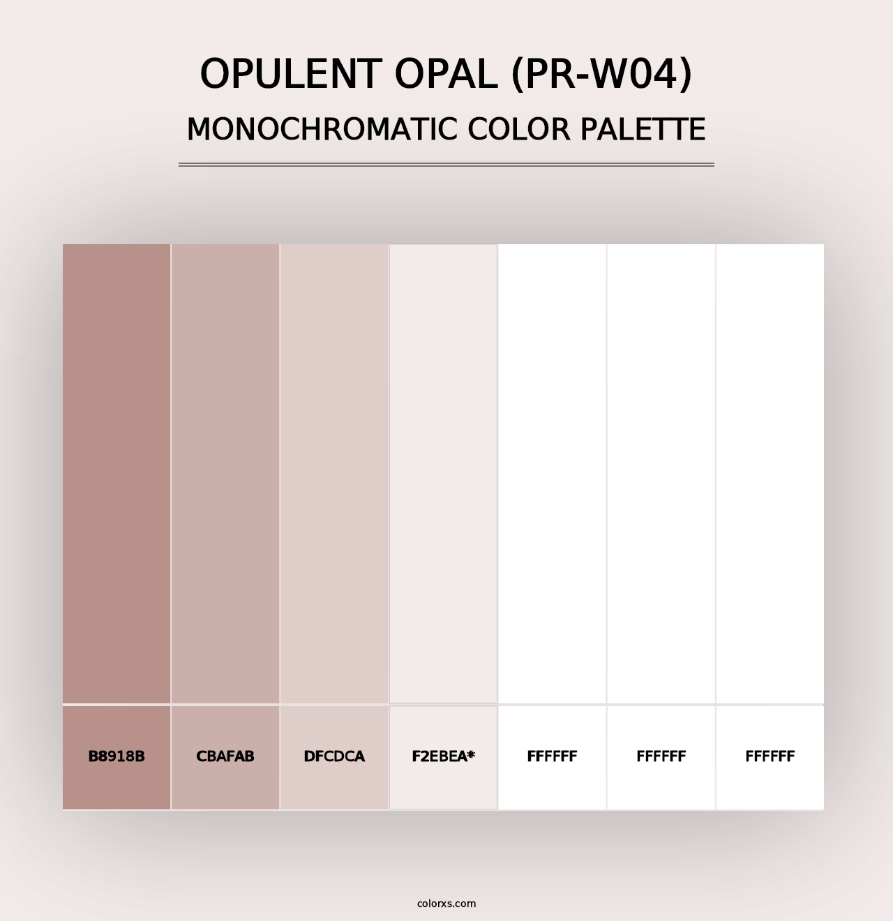 Opulent Opal (PR-W04) - Monochromatic Color Palette