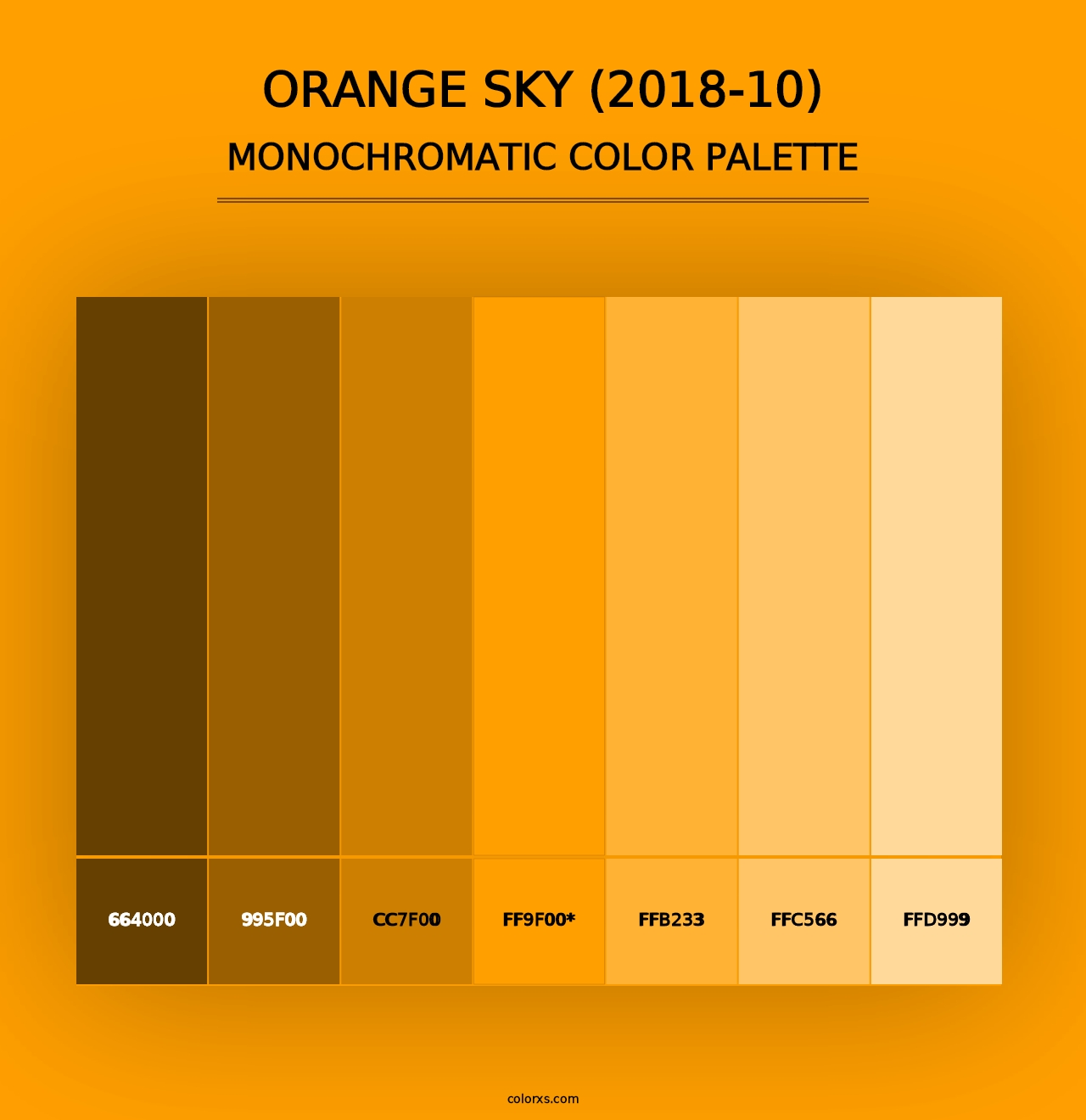 Orange Sky (2018-10) - Monochromatic Color Palette