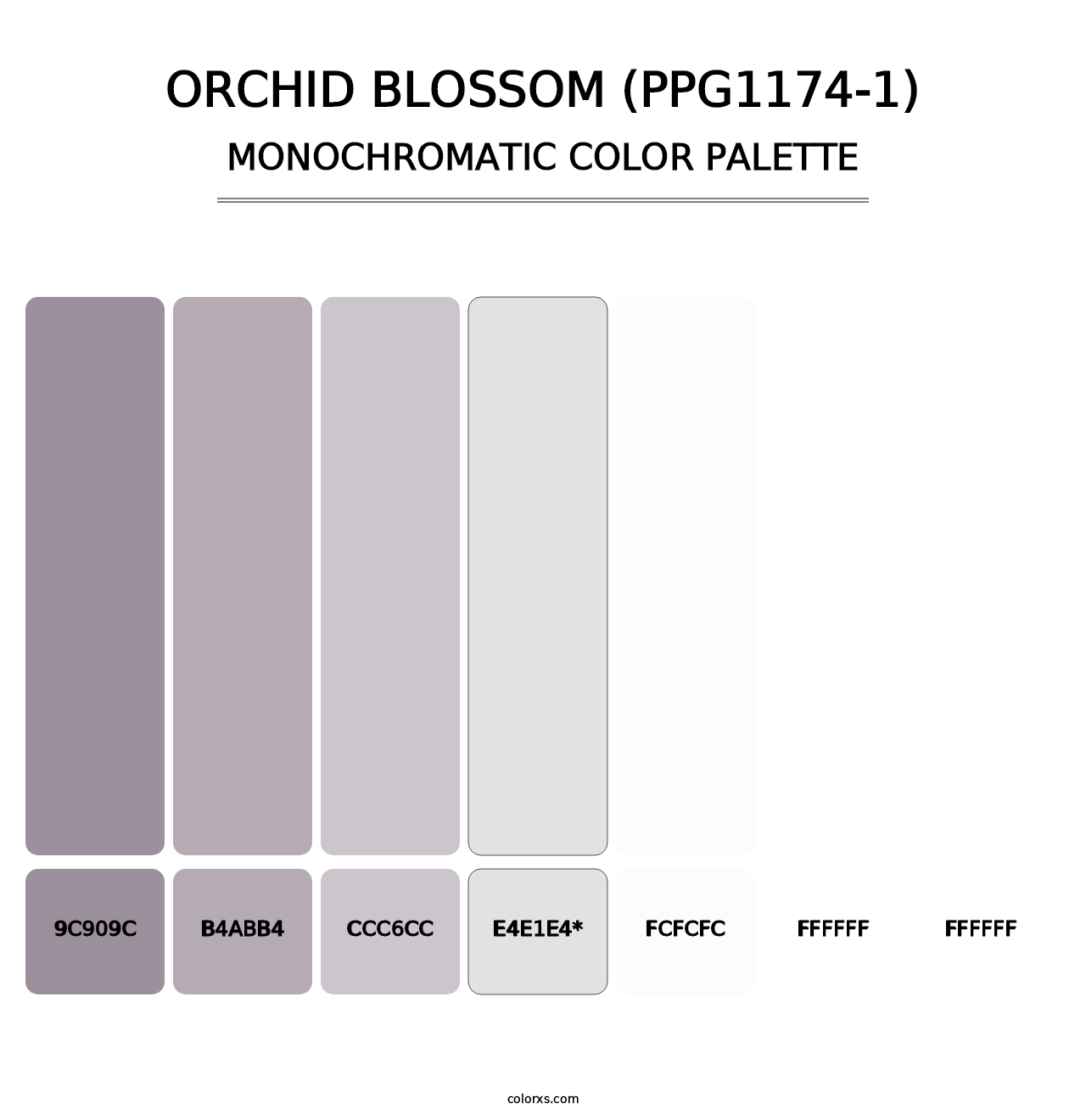 Orchid Blossom (PPG1174-1) - Monochromatic Color Palette