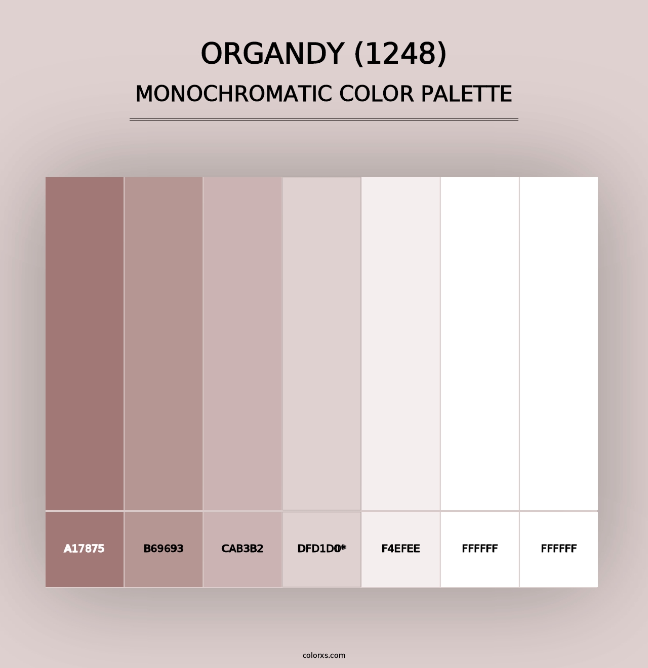 Organdy (1248) - Monochromatic Color Palette