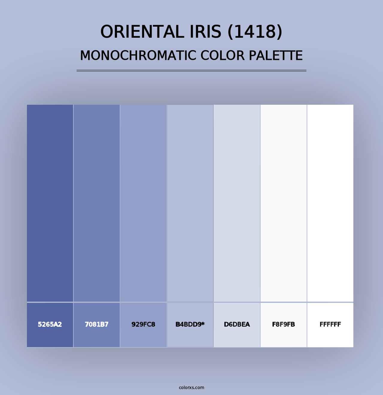 Oriental Iris (1418) - Monochromatic Color Palette