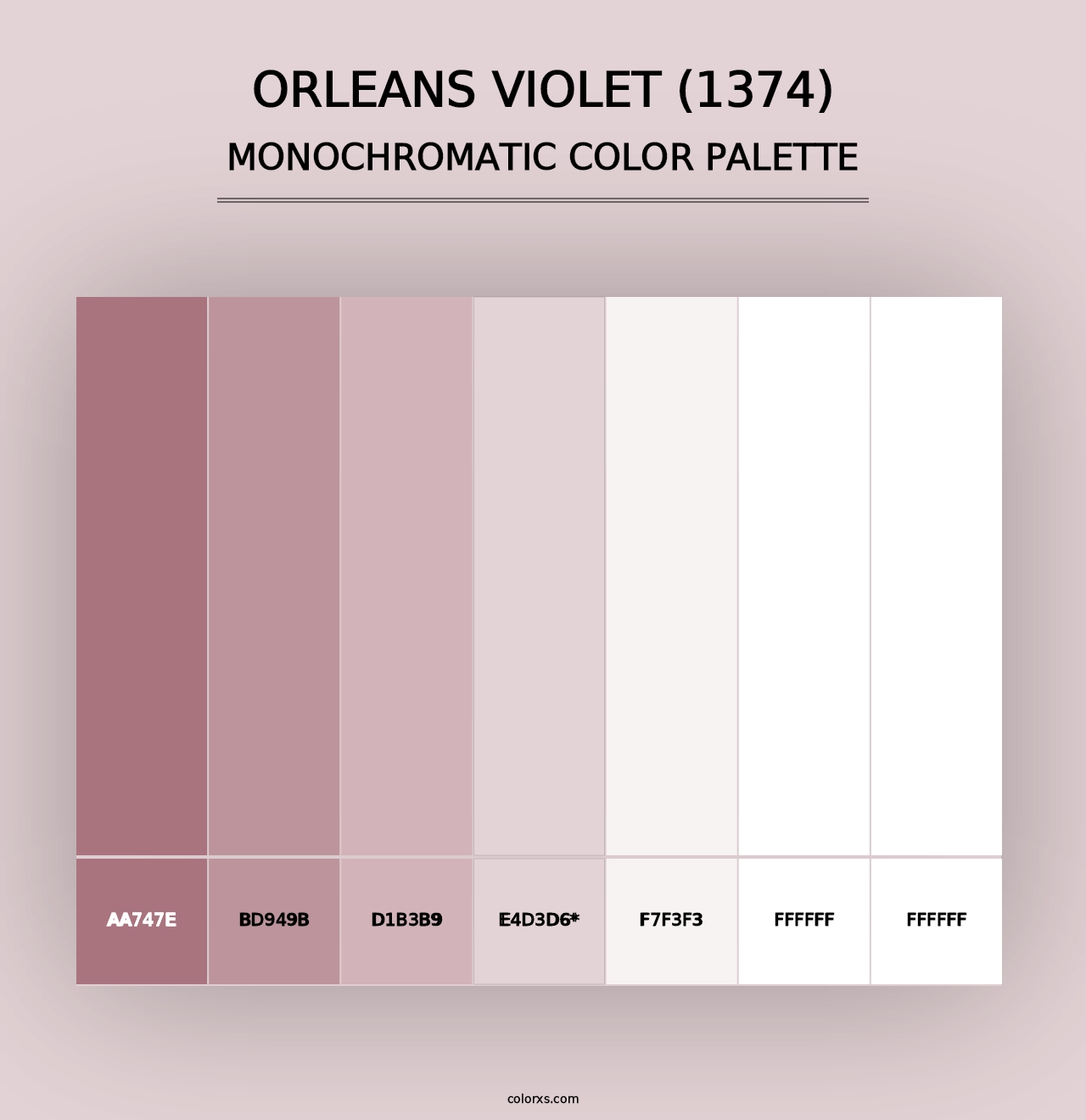 Orleans Violet (1374) - Monochromatic Color Palette