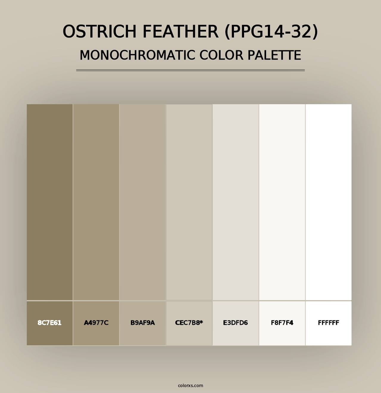 Ostrich Feather (PPG14-32) - Monochromatic Color Palette