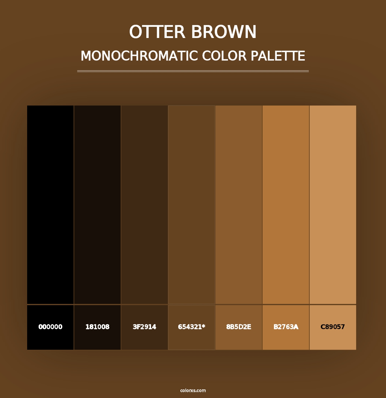 Otter Brown - Monochromatic Color Palette