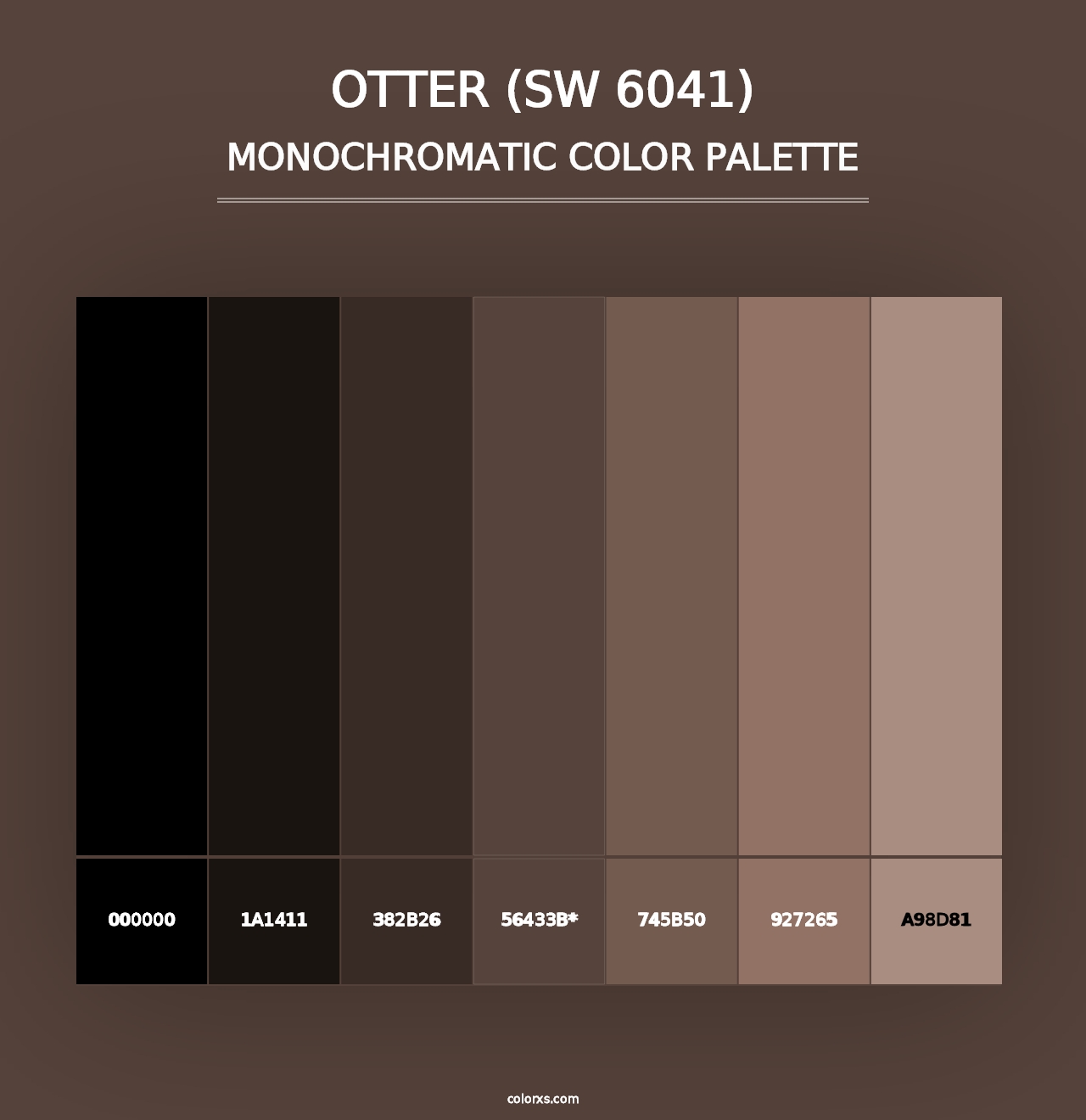 Otter (SW 6041) - Monochromatic Color Palette