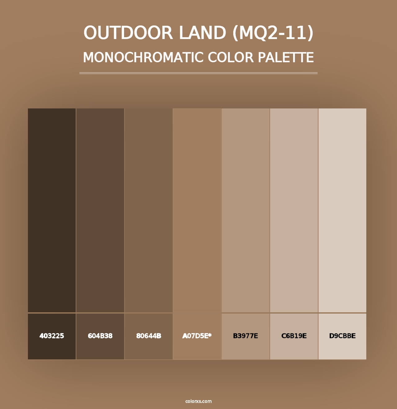 Outdoor Land (MQ2-11) - Monochromatic Color Palette