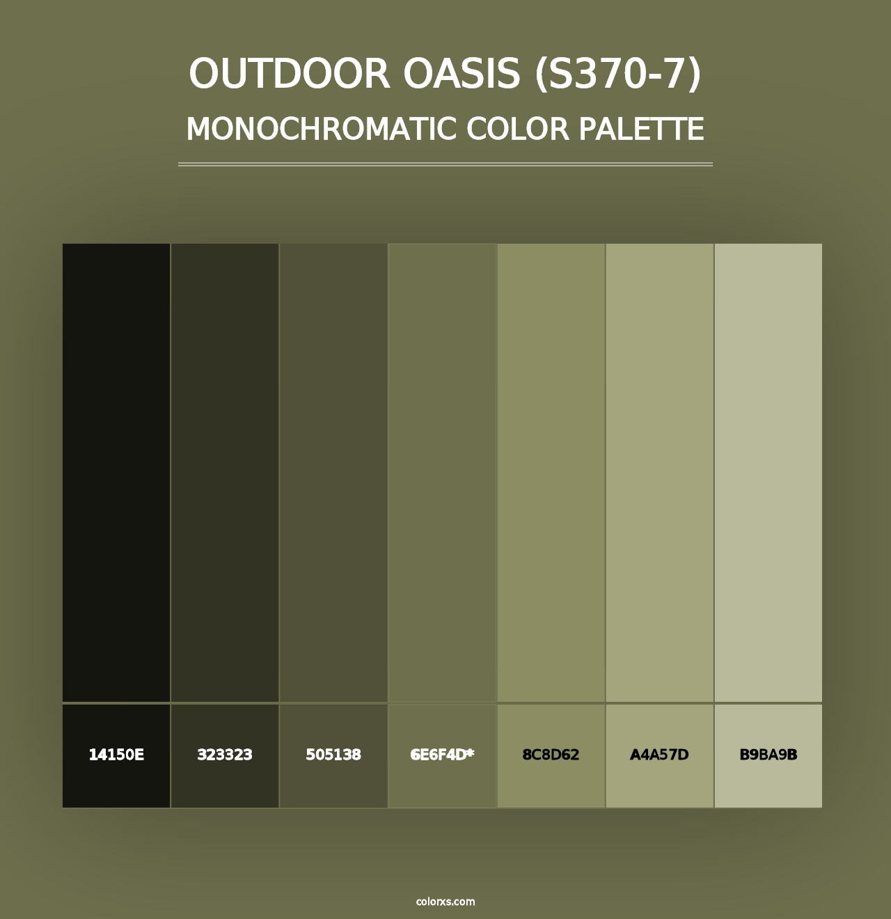 Outdoor Oasis (S370-7) - Monochromatic Color Palette