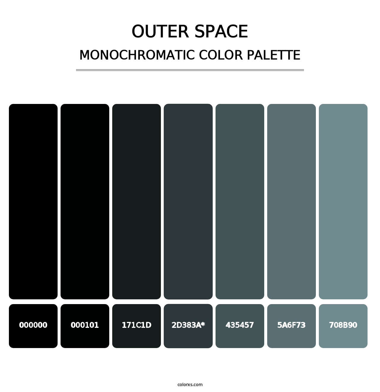 Outer Space - Monochromatic Color Palette