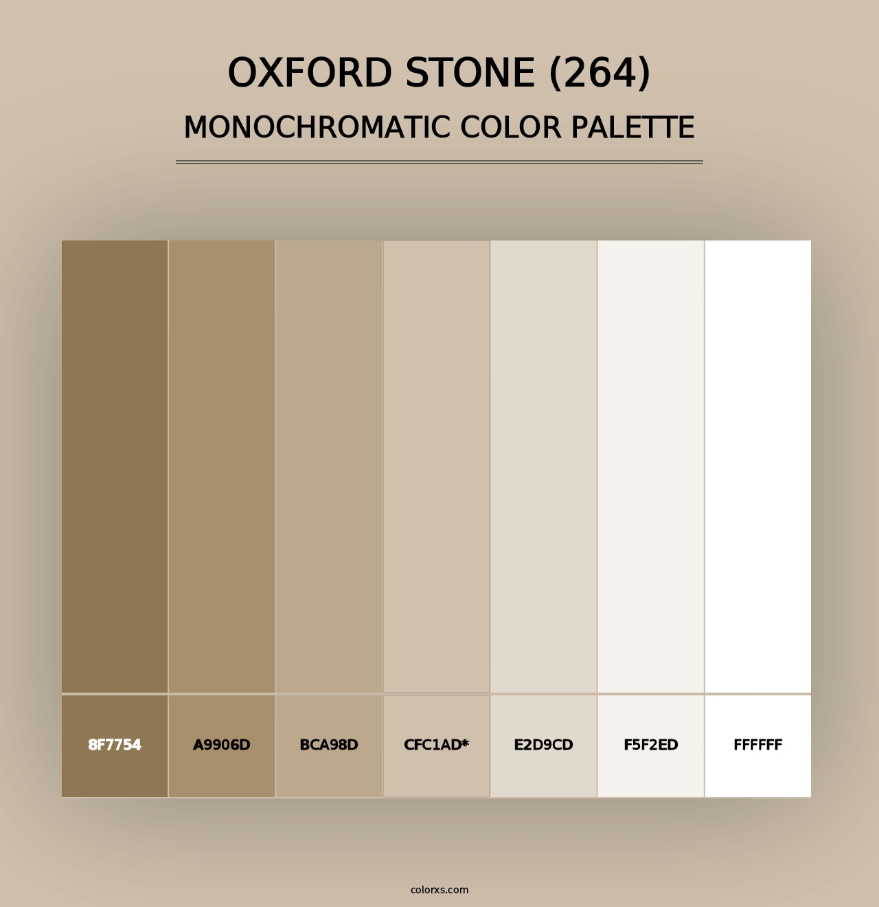 Oxford Stone (264) - Monochromatic Color Palette