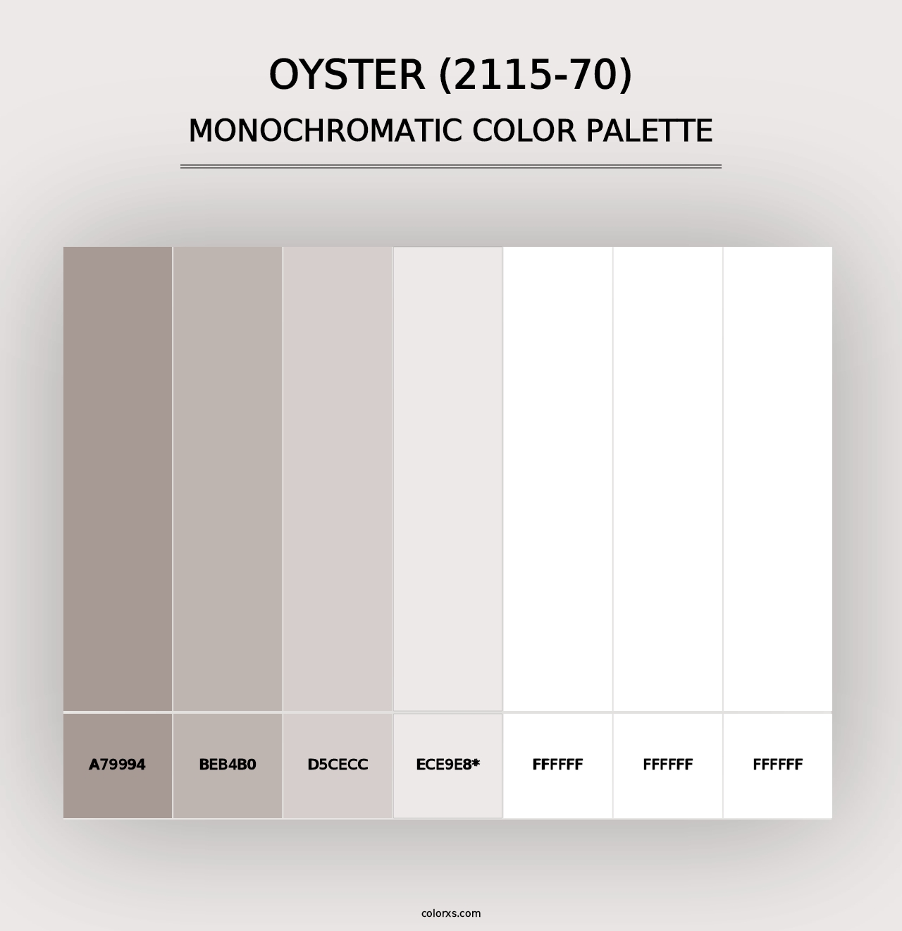 Oyster (2115-70) - Monochromatic Color Palette