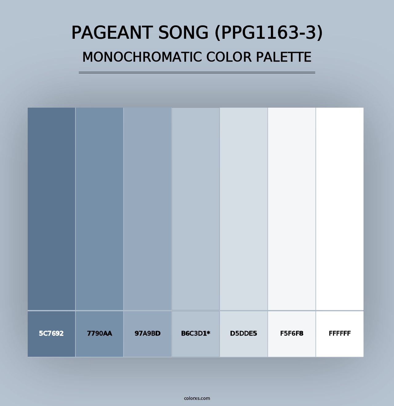 Pageant Song (PPG1163-3) - Monochromatic Color Palette