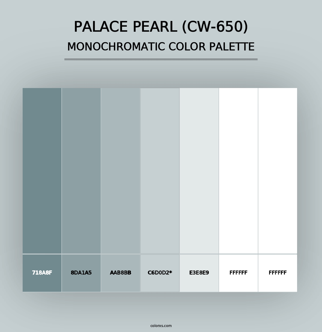 Palace Pearl (CW-650) - Monochromatic Color Palette