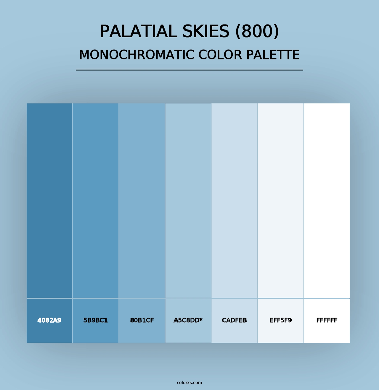 Palatial Skies (800) - Monochromatic Color Palette