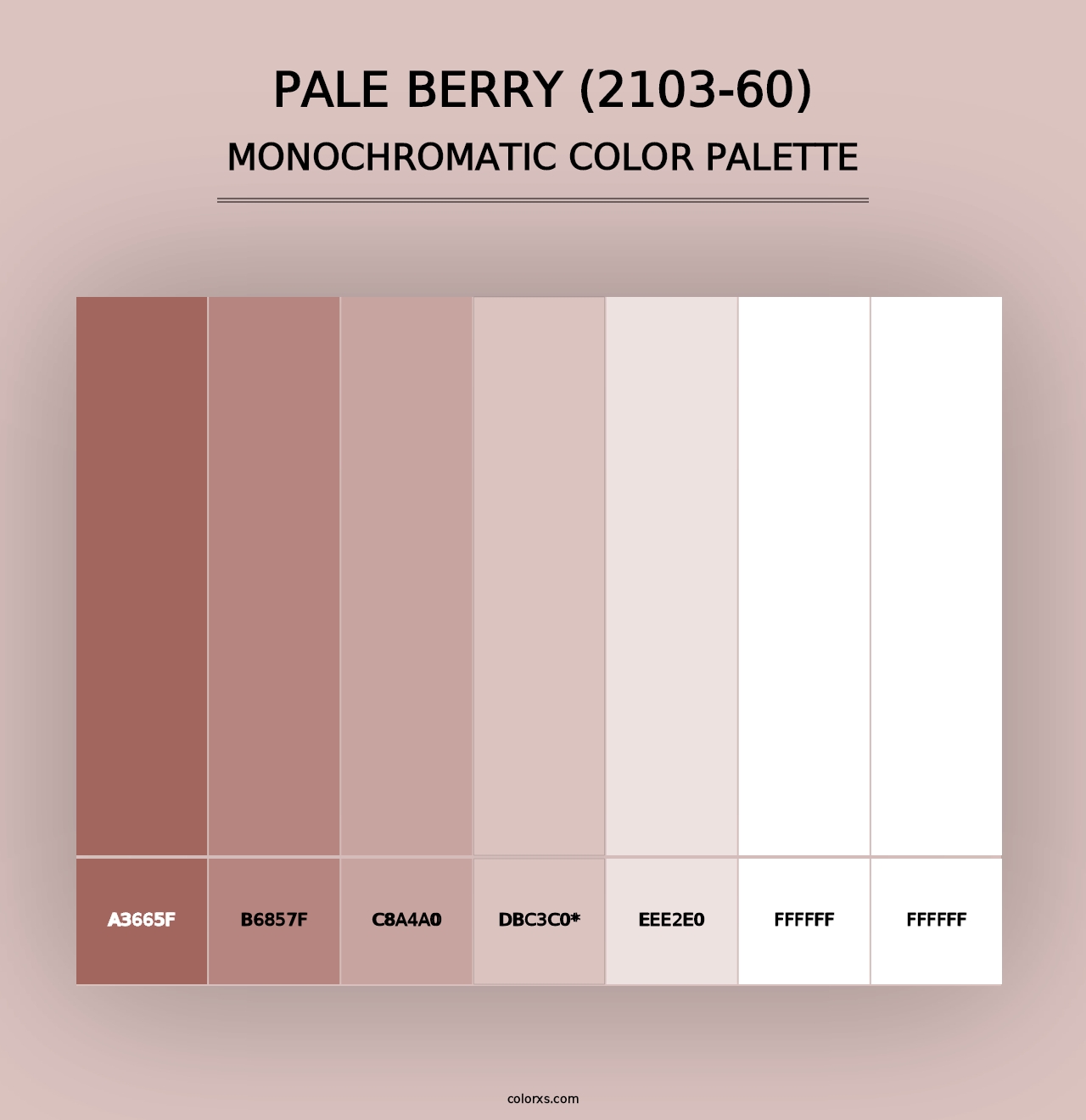 Pale Berry (2103-60) - Monochromatic Color Palette