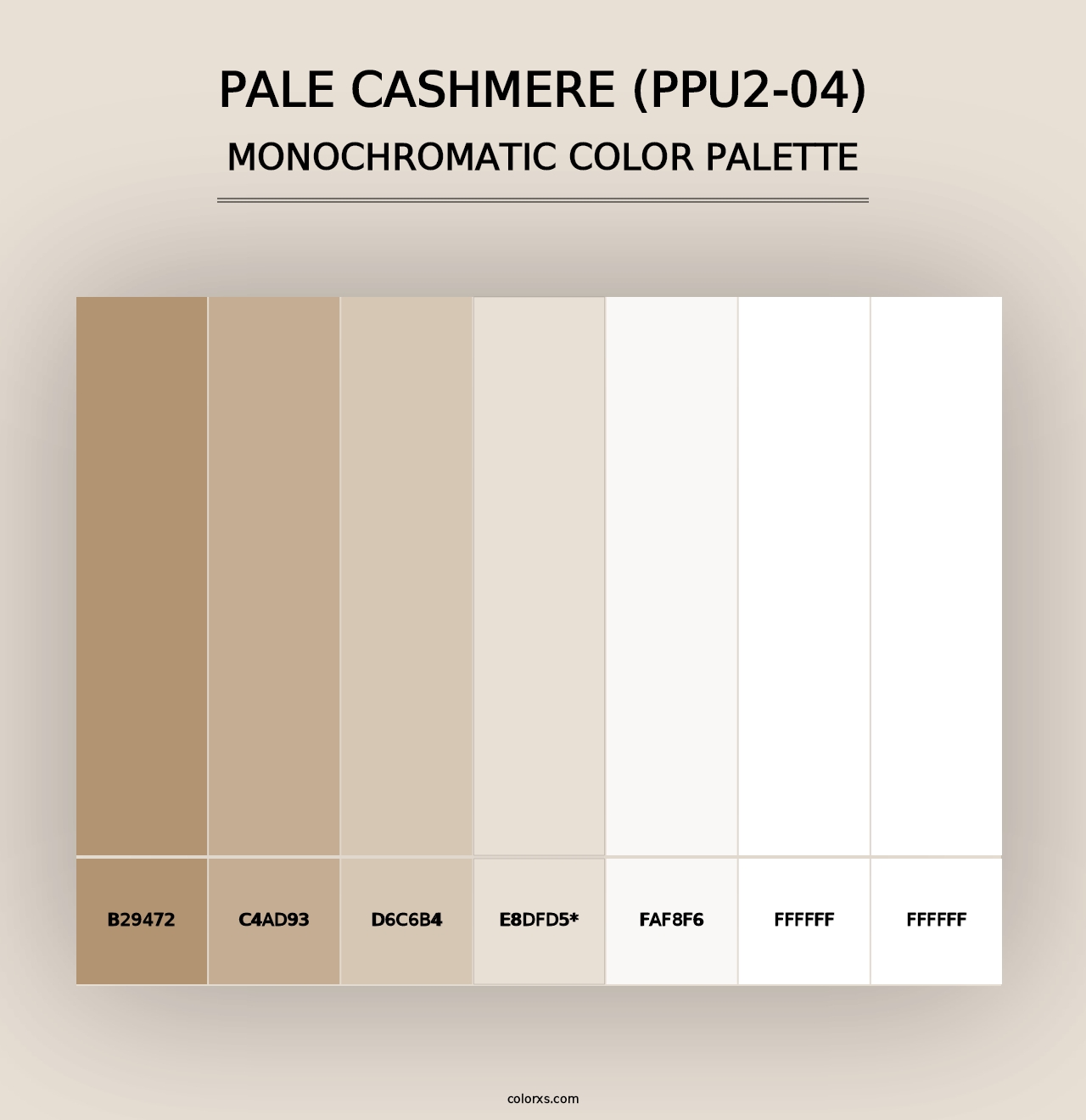 Pale Cashmere (PPU2-04) - Monochromatic Color Palette