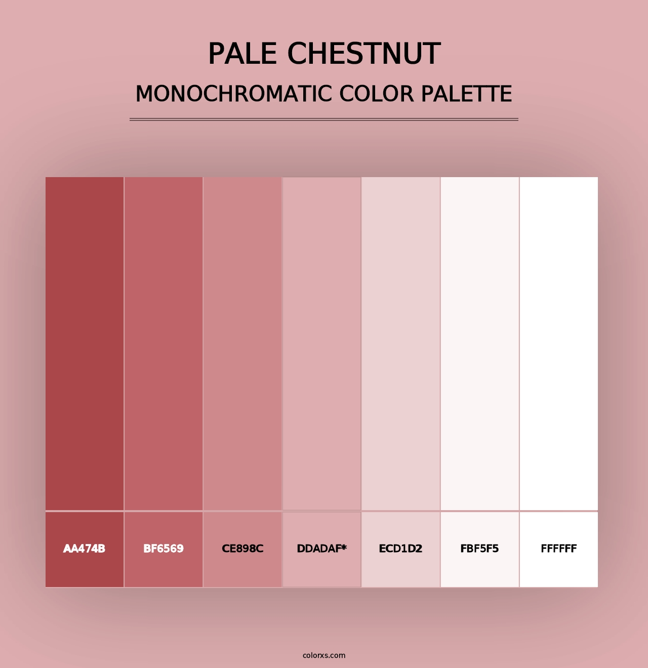 Pale Chestnut - Monochromatic Color Palette